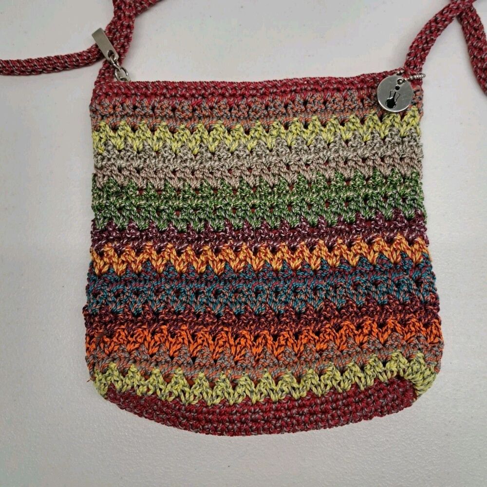 The Sak Boho Crochet Rainbow Small Zipper Crossbody Bag - Picture 2 of 6